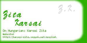 zita karsai business card